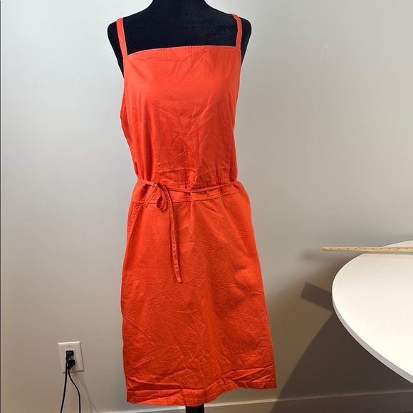 Stefanel Bright Orange Midi Wrap Dress Size EU44 - Picture 1 of 6